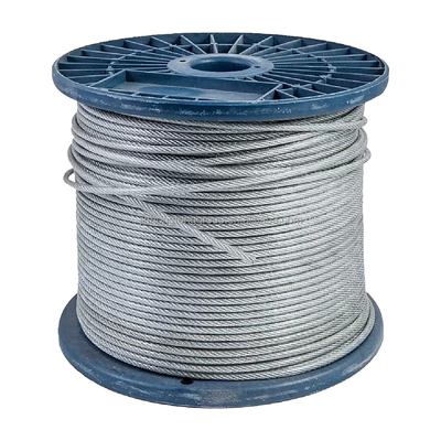 Nichtlegiertes 1x7 Durchmesser ASTM A 475 Hochzugsfestigkeit Galvanisierte 7 Drähte 0,33 mm Stahlstrang Galvanisiertes Stahldrahtseil