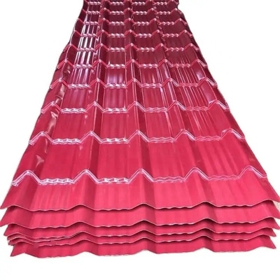 Vorgefärbte Dachwellen Toleranz ± 1% Verpackungen Standardseaworth Verpackung Ral 5001 Farbbeschichtete Welldachplatten