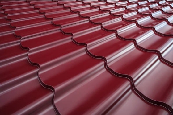 Custom RAL 8017 Schokoladenfarbe beschichtet PPGI Wellstahl-Dachblechfliese mit 0,2 4 mm Dicke und Breite 600-1250 mm