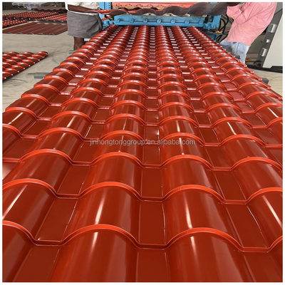 Custom RAL 8017 Schokoladenfarbe beschichtet PPGI Wellstahl-Dachblechfliese mit 0,2 4 mm Dicke und Breite 600-1250 mm
