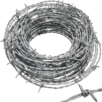 Hot Dip Galvanized Barbed Wire Rolls 50kg Stacheldraht für Rasierer Typ Einziger Rasierer und BSCI-Zertifikat