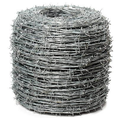 Hot Dip Galvanized Barbed Wire Rolls 50kg Stacheldraht für Rasierer Typ Einziger Rasierer und BSCI-Zertifikat