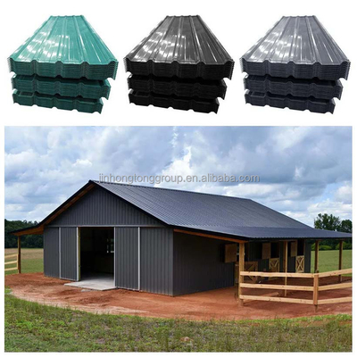 Verzinkte Wellstahlplatte SPCC DC01 DX51D 0,5 mm 2ft X 8ft Zertifikat SNI Breite 600-1500 mm Wellstahl Zinkdachplatte