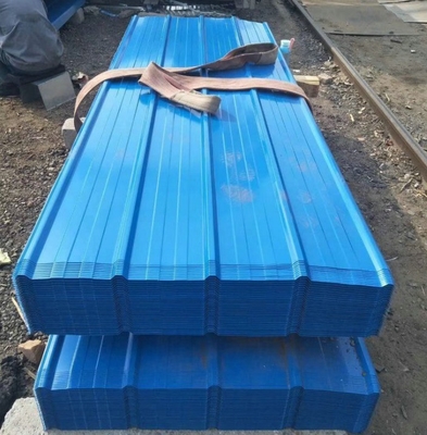 600-1250 mm Breite Hochfestigkeit galvanisierte Wellfarbe Metalldachplatte DX51D PPGI Platte Farbe Zink beschichtete Stahldachplatte