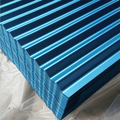 600-1250 mm Breite Hochfestigkeit galvanisierte Wellfarbe Metalldachplatte DX51D PPGI Platte Farbe Zink beschichtete Stahldachplatte