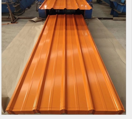 600-1250 mm Breite Hochfestigkeit galvanisierte Wellfarbe Metalldachplatte DX51D PPGI Platte Farbe Zink beschichtete Stahldachplatte