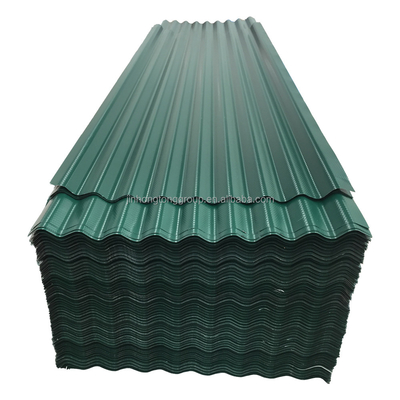 SGCC Mittlere harte Wellfarbe Galvanisiertes Blatt DX51D DX52D 0,5MM 0,8MM Grün PPGI Dachplatte für Ihre Anforderungen
