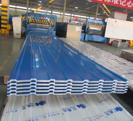 SGCC/SGCD/SGCE/DX51D/DX52D/S250GD/S280GD/S350GD/G550/SPCC Bescheinigung KS PPGI PPGl Wellstahldachblech 16 Fuß