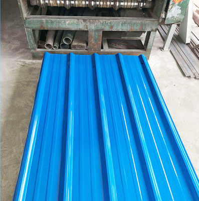 Abwicklung Farbbeschichtete PPGL Welldeckenplatten Verzinktes Zink Metall Welldecken Eisenplatten vorgefärbtes Verzinktes Stahl