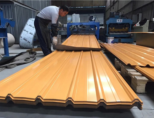 Standard ASTM Farbdachplatte Stahldachpreise Galvanisierte Wellplatte ppgi-Dachfliese mit Dicke