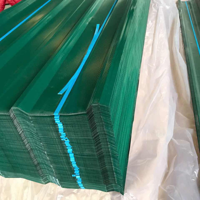 Zinkverzinkte farbige Wellstahldachfliesen PPGI beschichtete Folien für Gebäude bei 0,2 4 mm Dicke ASTM-Standard