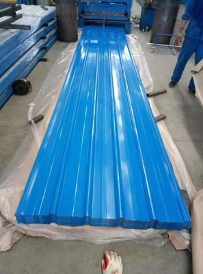 Lange Spannweite Farbige beschichtete galvanisierte Wellstahlplatte Dachplatte für Gebäudebau