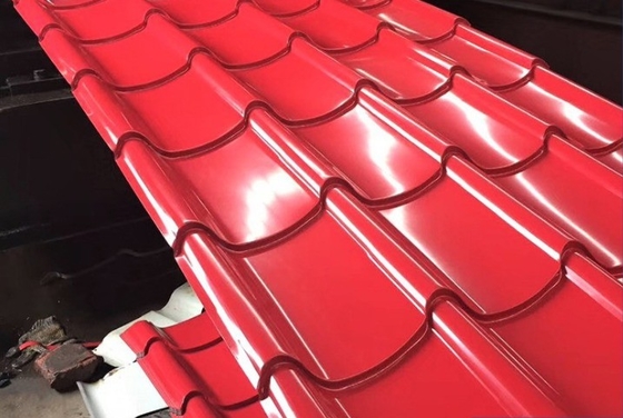 Metall-Gewelldachplatte Härte Mittlere Härte ASTM A792 Baustoff Farbe Beschichtet mit Galvalume PPGI PPGL Dachfliesen