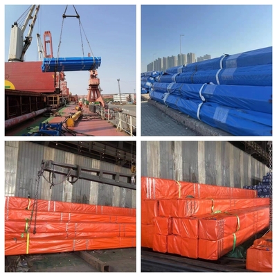 Nichtlegiertes Quadratrohr aus leichtem Kohlenstoffstahl ASTM A106 A36 BS Shs Galvanisiertes Quadratrohr Hot-Dip Tube Box Bar Eisenrohr EMT Preise