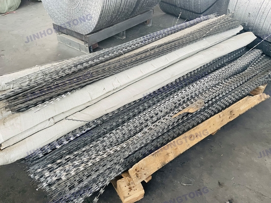 Hot Galvanized 500m Double Strand Razor Stacheldraht Zaun Hochzugsfestigkeit Draht für erhöhte Sicherheit