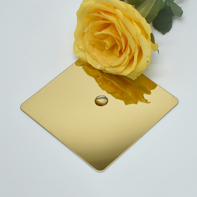 PVD-Beschichtung Spiegel Goldfarbe beschichtet Edelstahl Dekorationsblech 310S 410 430 304 SS Platte für Innenarchitektur