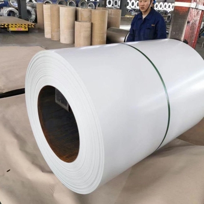 Anpassungsbreite RAL1014 PPGI-Spulen Holzkorn gedruckt PPGI-Stahlspule Weiche Härte 0,3*1000c Farbbeschichtete Streifen