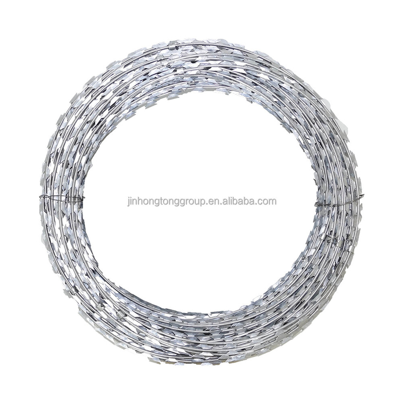 2.5±0.1mm Kerndraht Durchmesser. BTO22 Roll Hot Dip Galvanized Razor Stacheldraht für Fechten