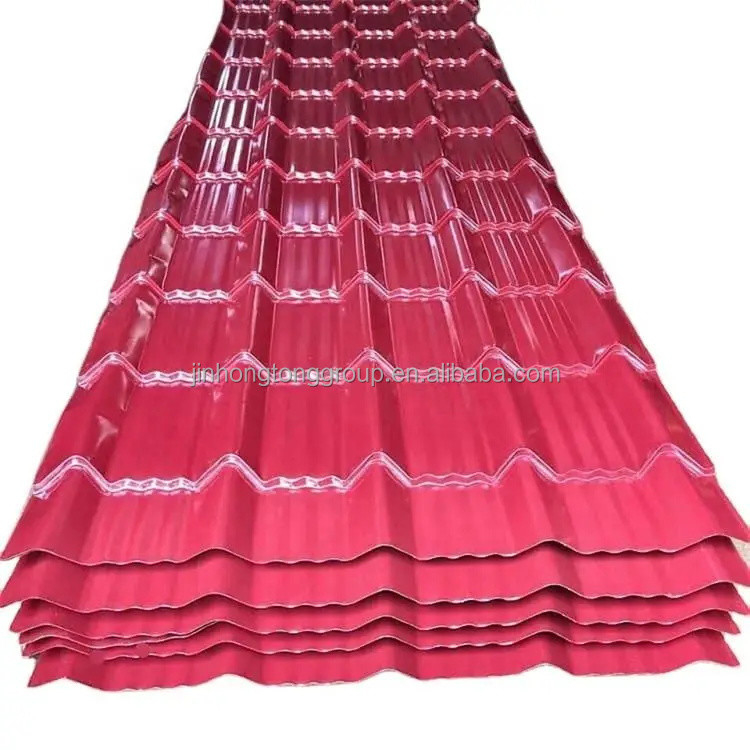 32 Gauge Rote Farbe Galvanisierte Farbbeschichtete Stahldachplatte für Schießen Mittlere Härte und Toleranz
