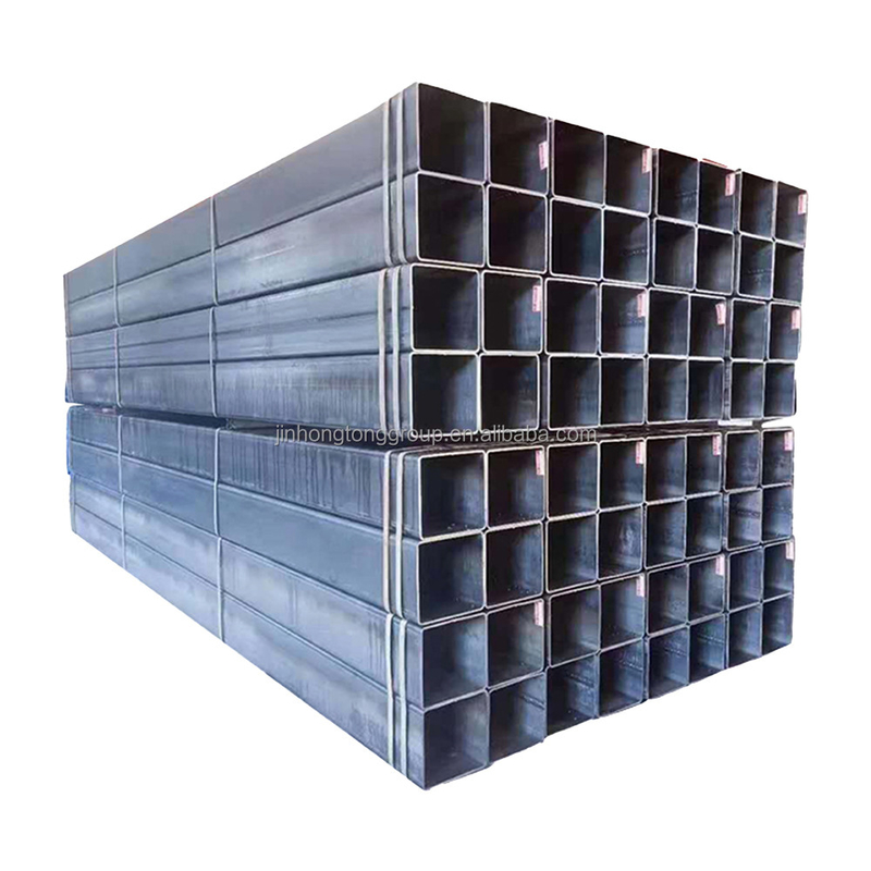 Rechteckige Sektion Form heiß getaucht galvanisiert SHS 40x40 Quadratrohr Wellstahlrohr mit Plastikrohrkappe