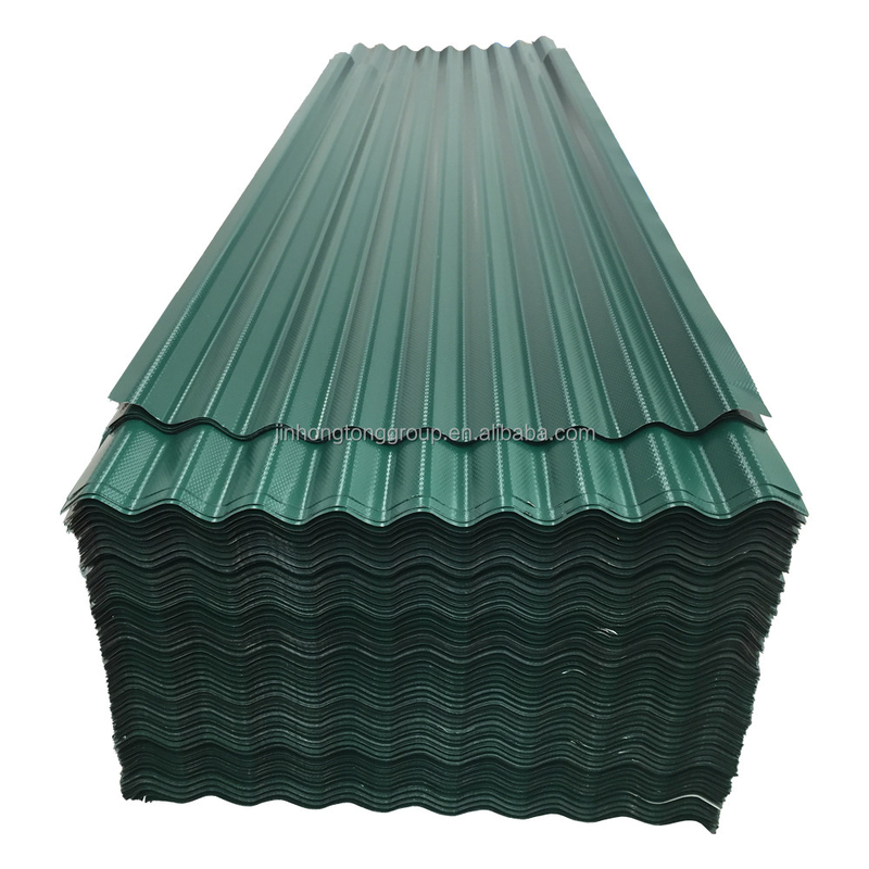 SGCC Mittlere harte Wellfarbe Galvanisiertes Blatt DX51D DX52D 0,5MM 0,8MM Grün PPGI Dachplatte für Ihre Anforderungen