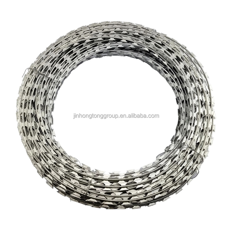 7.5cm-15cm Barb Abstand Edelstahl Stacheldraht Spirale für den Straßenschutz BTO10 BTO22 BTO30 CBT60 CBT65